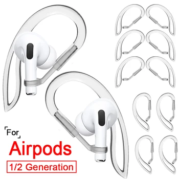 Прозрачные заушники для наушников Apple Airpods 1-2 поколения, Bluetooth-наушники, Противоударные ушные крючки, спортивные захваты, зажим-петля Изображение