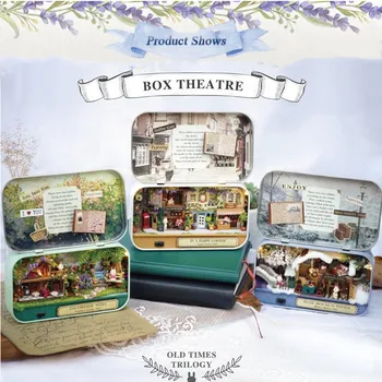 Коробка Театр Мебель для кукольного домика Миниатюрная игрушка Миниатюры своими руками Мебель для кукольного домика Игрушки Casa для детей Подарок на день рождения Q4 Изображение