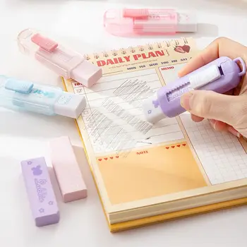 Двухтактный ластик цвета мороженого Креативные бесследные ластики для протирания с высокой эластичностью, инструменты для протирания без пыли для студентов Изображение