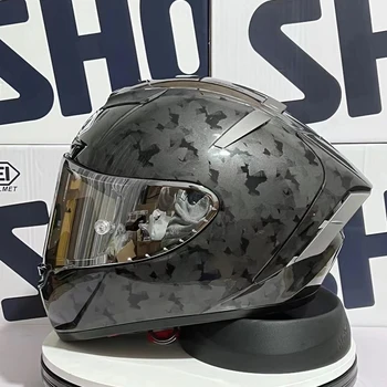 Мотоциклетный шлем X-Spirit III с имитацией углеродного волокна, спортивный гоночный шлем X-Fighteen Red Ant, Мотоциклетный шлем Изображение
