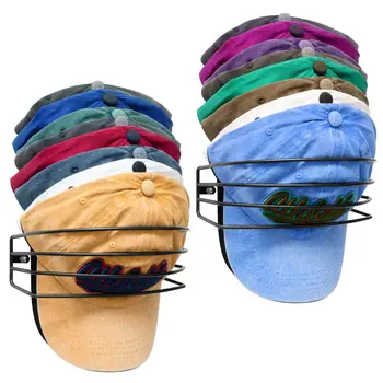 Вешалка для шляп на стену и дверь, металлические органайзеры для бейсбольных кепок в 2 упаковки, вмещают до 30 вешалок для кепок, прочные бейсболки Изображение