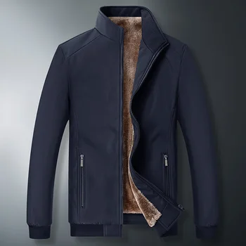 Зимние флисовые куртки, пальто больших размеров 6XL 7XL 8XL, утепленная университетская куртка для мужчин, парки, пальто Изображение