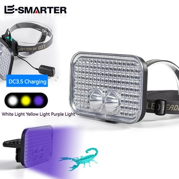 Светодиодный рабочий светильник широкого диапазона фиолетового света Scorpion для наружного многофункционального кемпинга, мобильный литой головной фонарь для кемпинга, рыбалки Изображение