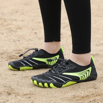 Qiuck Drying Aqua Shoes, Мужская и женская водная обувь, кроссовки для бега босиком с пятью пальцами, Пляжная обувь для плавания 2023, Новое поступление Изображение