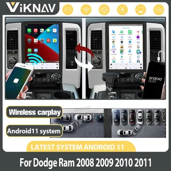 Автомагнитола Android 11-12, 1 дюймов для Dodge Ram 2008-2011, головное устройство, сенсорный экран, GPS-навигация, авто Стерео Изображение