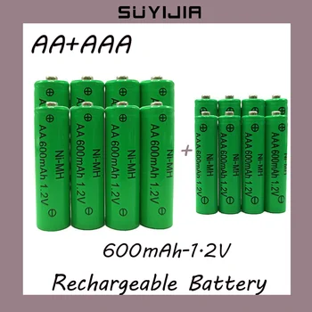 Оригинальные батарейки 1,2 В 2-20 ААА + АА, никель-металлогидридная аккумуляторная батарея емкостью 600 мАч для телевизора, пульт дистанционного управления, фонарик, Электробритва Изображение
