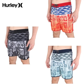 Hurley Vêtements De Plage Мужские Шорты Для Отдыха, Фитнеса, Плавания, Быстросохнущие Свободные Пляжные Шорты Для Серфинга, Бодибилдинга Изображение