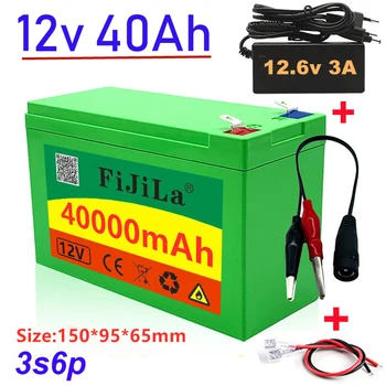 Pack batterie au lithium 18650 12V 40ah + chargeur12,6 V 3a, BMS intégré à haut débit,utilisé pour  pulvérisateur alimentation Изображение