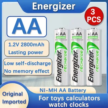 Аккумулятор Energizer 1.2 В Ni-Mh AA Перезаряжаемый 2800 мАч AA Перезаряжаемый аккумулятор для пульта дистанционного управления MicrophoneAA Перезаряжаемый тестомес Изображение