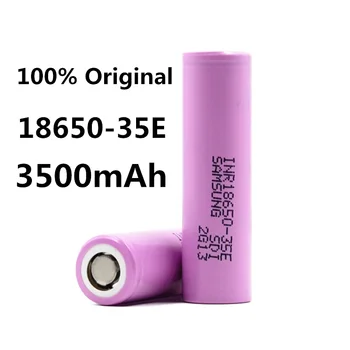 Новый Оригинальный 18650 аккумулятор 35E 3,7 V 3500mAh 20A разрядный Литий-ионный аккумулятор для фонарика, аккумуляторной батареи электронной сигареты Изображение