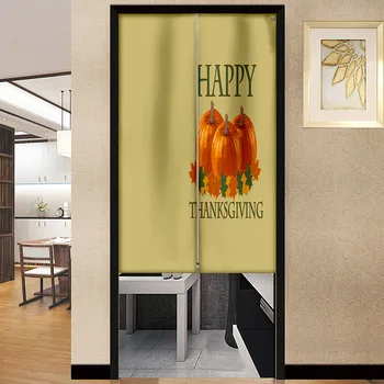 С Днем Благодарения, Дверные занавески в виде дыни, Перегородка для кухни, гостиной, Вход в дом, Ресторан, Подвесные занавески для украшения Изображение
