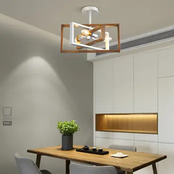 Люстра с 3 лампами, Потолочный светильник для кухни, домашней комнаты, потолочный светильник с регулируемой яркостью для гостиной, спальни Изображение